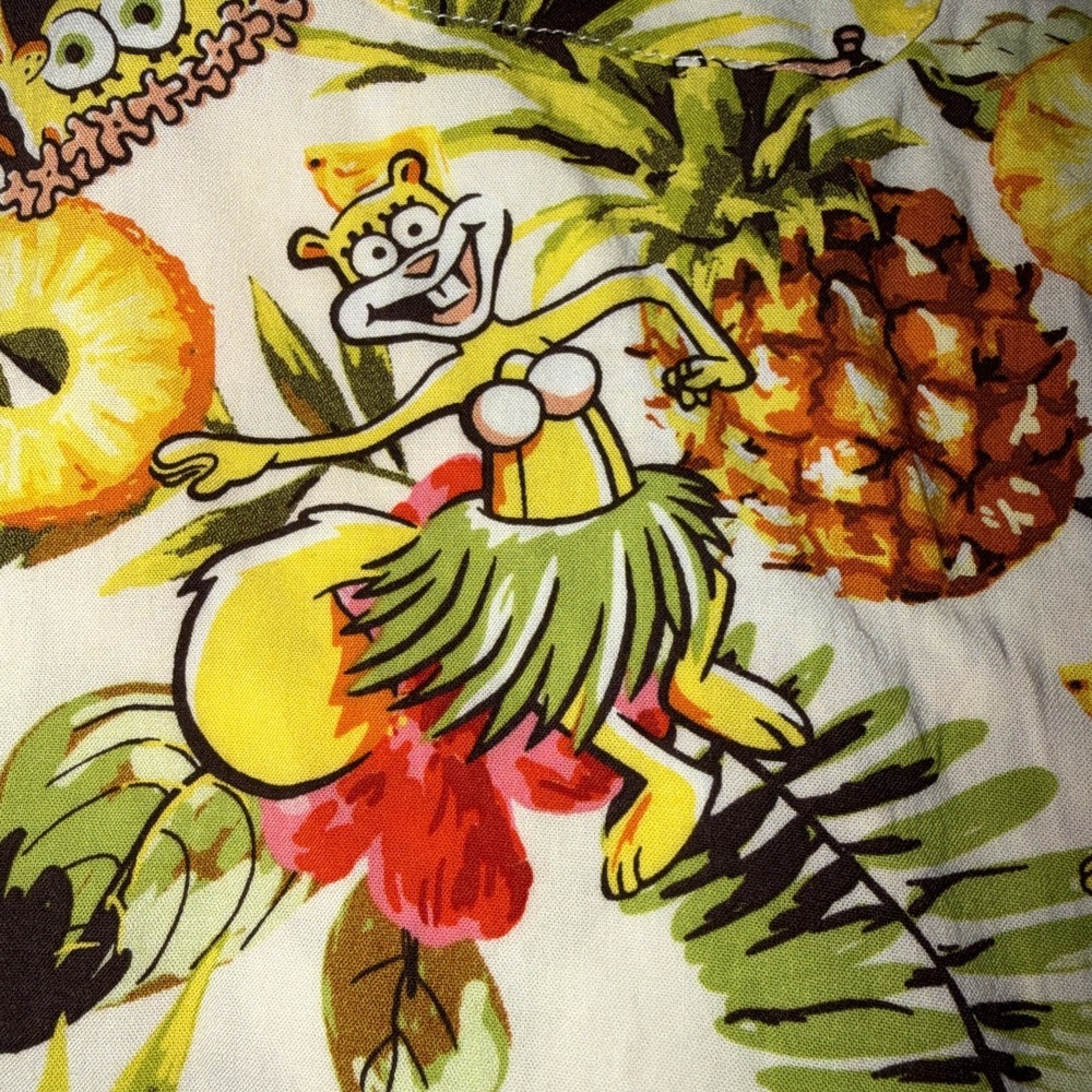 SpongeBob SquarePants Hawaiian Shirt Pineapple Patrick Sandy Nickelodeon Large - Picture 6 of 8